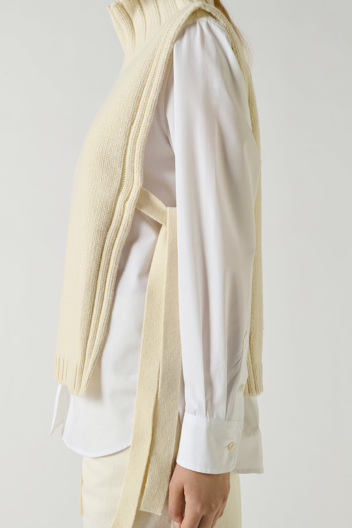 Pull Or - Ecru - Laine - Femme