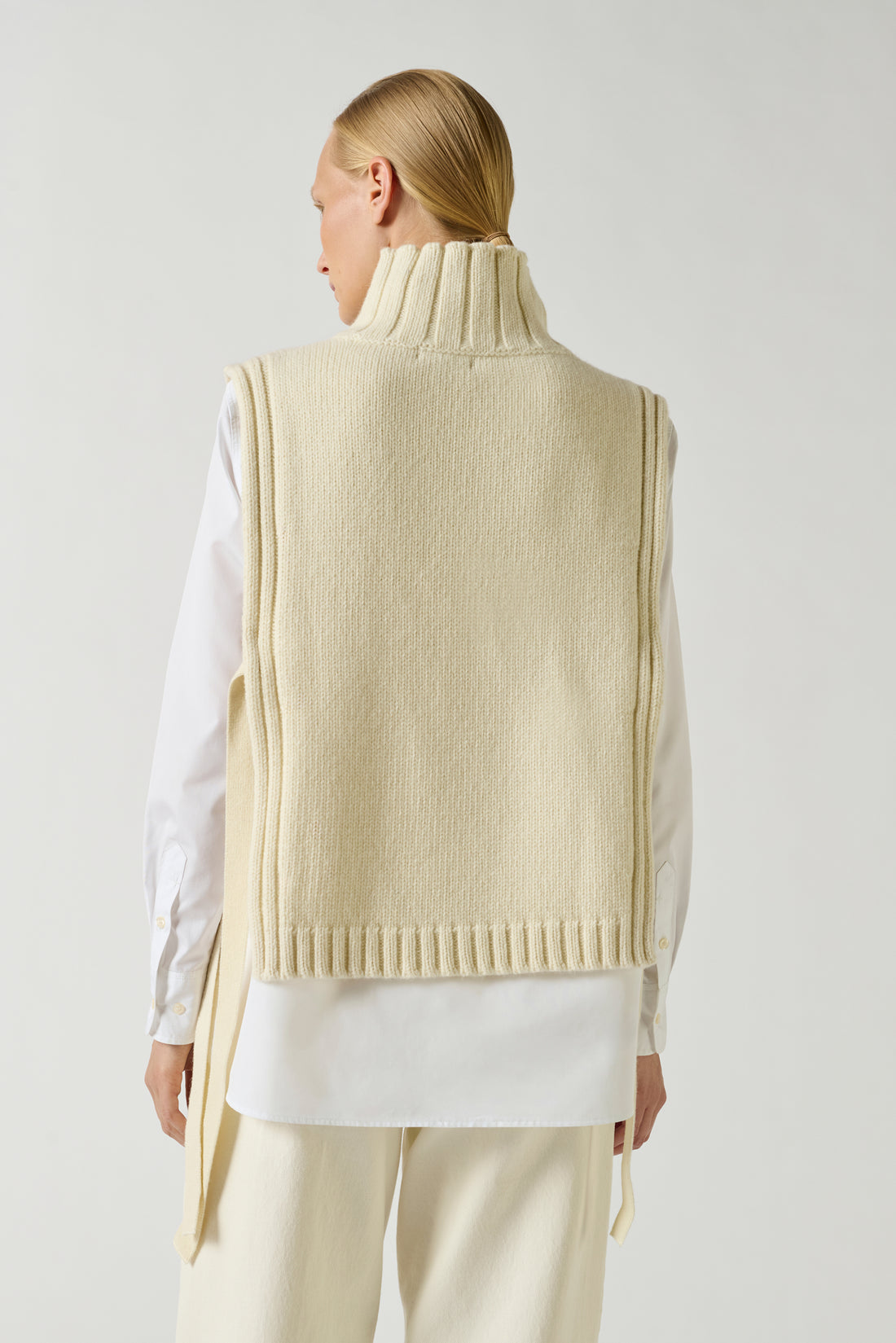 Pull Or - Ecru - Laine - Femme