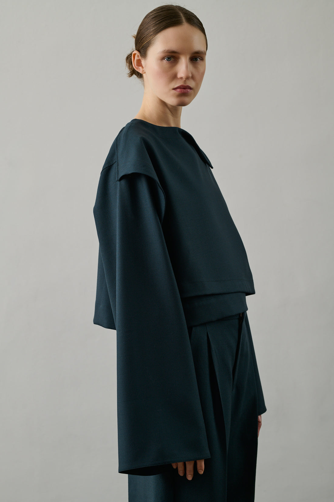 Blouse Eva - Pétrole - Laine - Femme