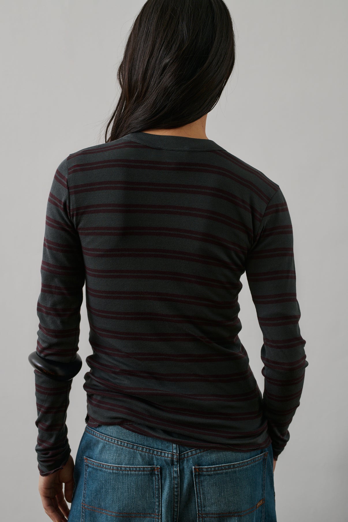 Tee-Shirt Gaelle - Aubergine/Anthracite - Coton - Femme vue 3