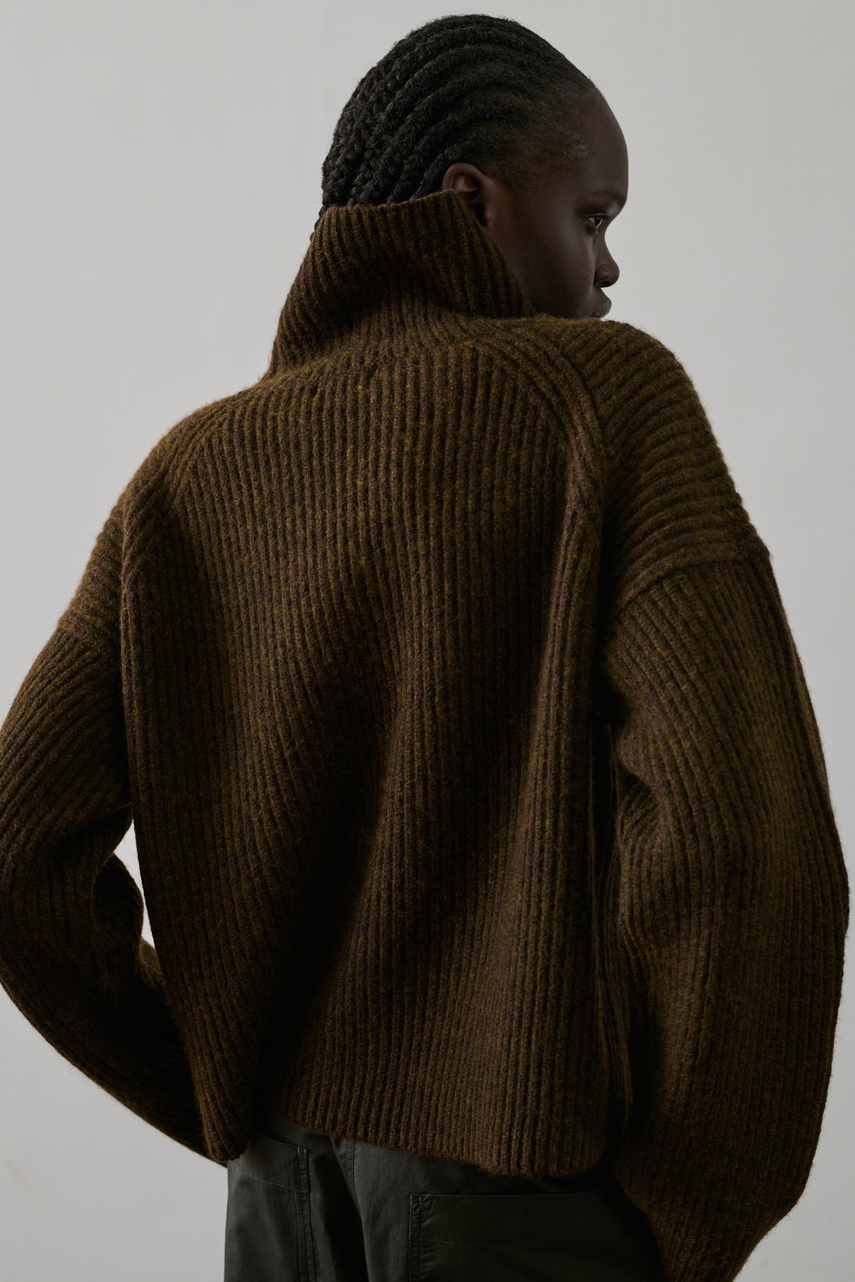 Pull Flynn - Marron Chiné - Laine - Femme vue 3