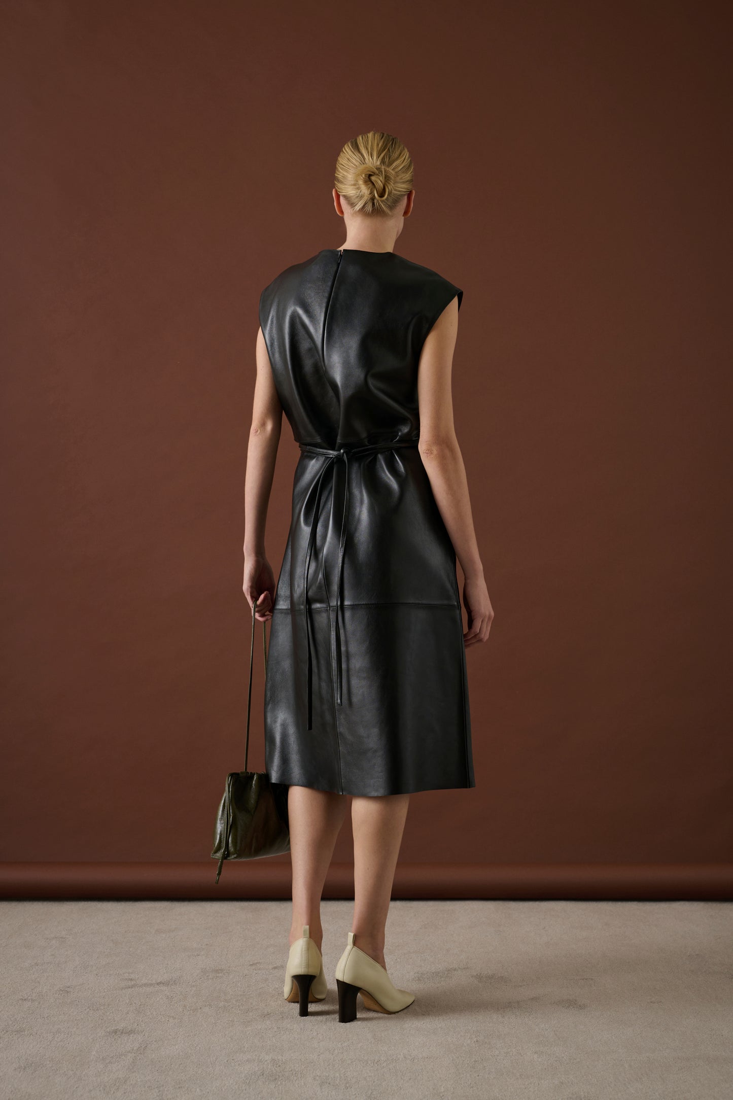 Robe Sofia - Noir - Cuir - Femme