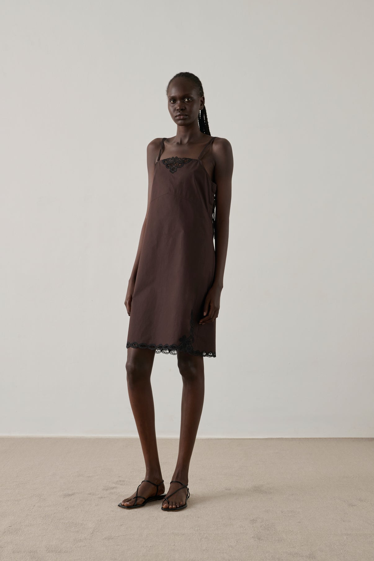 Robe Hillary - Marron Foncé - Coton - Femme vue 1