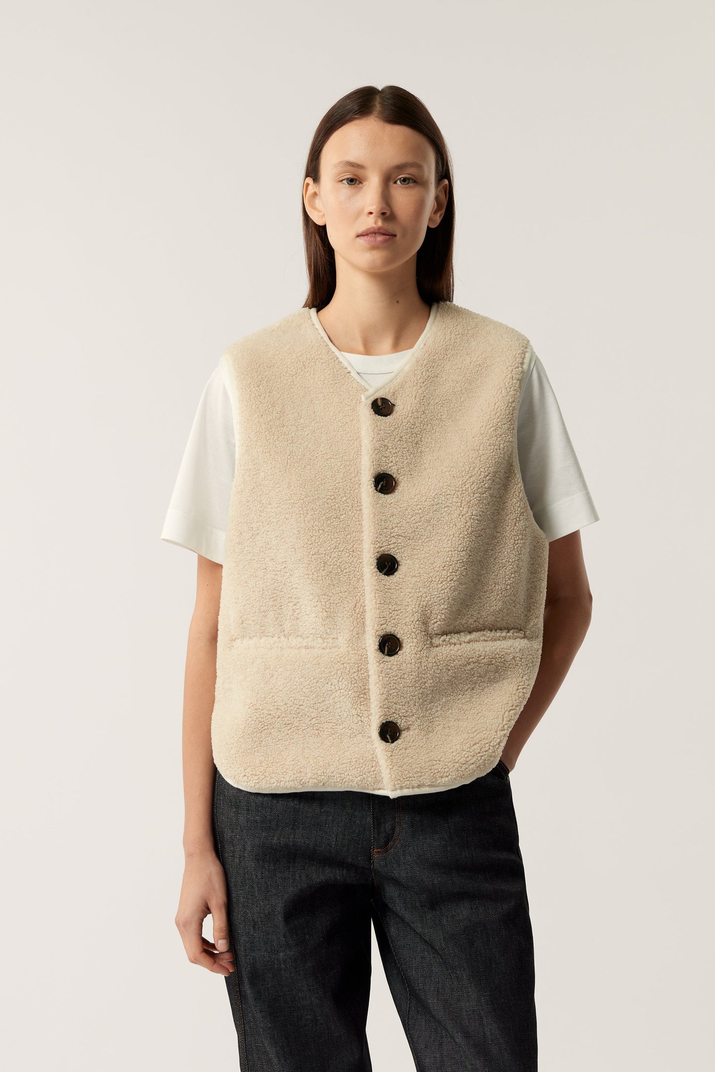 FUSIL OFF-WHITE SLEEVELESS WAISTCOAT