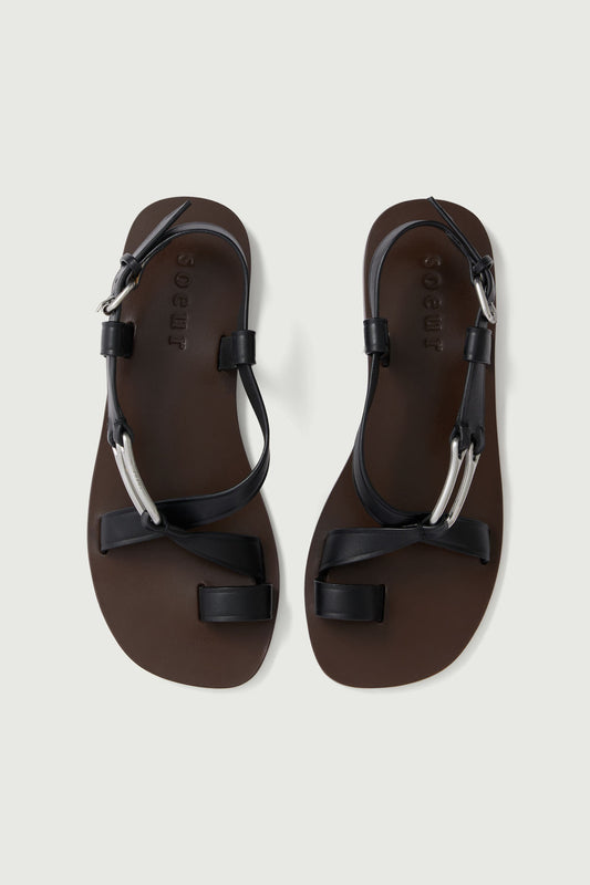 Sandales Cordoue - Noir - Cuir - Femme